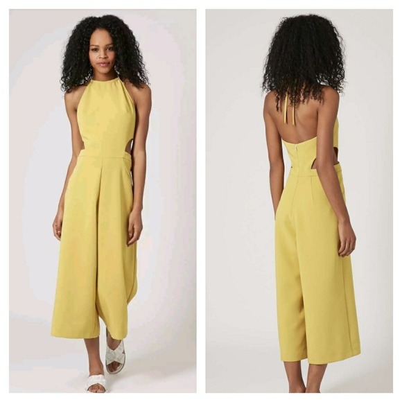 Topshop Pants - Top Shop Halter Culotte Leg Jumpsuit Size 10